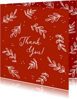 Weihnachtskarte Zweige 'Thank You' Mitarbeiter 