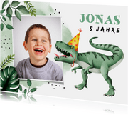Einladung Kindergeburtstag Dinosaurier und Foto