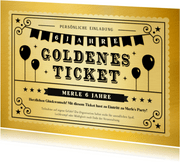 Einladung Kindergeburtstag Goldenes Ticket
