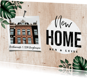 Einladung zur Einweihungsparty 'new home' Holzlook