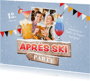 Einladungskarte Après-Ski-Party mit Foto