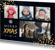 Foto-Weihnachtskarte mit 5 Fotos und Jahreszahl