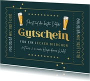 Gutschein-Vatertagskarte mit Biergläsern