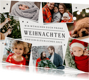 Weihnachtsgrußkarte Collage eigene Fotos