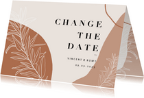 Change-the-Date Karte Hochzeitsdatum filigrane Zweige