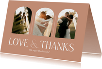 Dankeschönkarte Hochzeit Fotos Bogenfenster
