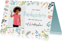 Dankeskarte Abschied Kindergarten Foto & Blumen