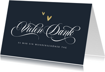 Dankeskarte Hochzeit Schreibschrift