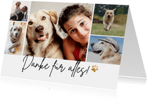 Dankeskarte Hundesitter Fotocollage