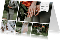 Dankeskarte zur Hochzeit Fotocollage