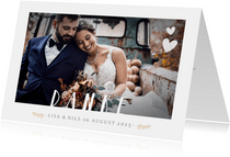Dankeskarte zur Hochzeit mit eigenem Foto und Text
