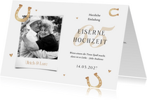 Einladung Eiserne Hochzeit Foto & Hufeisen
