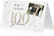 Einladung Jubiläumsfeier Firma 100 Jahre mit Foto