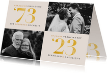 Einladung zur goldenen Hochzeit Fotos 1973-2023