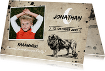 Einladungskarte Kindergeburtstag Löwe & Fotos