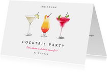 Einladungskarte zur Cocktail Party