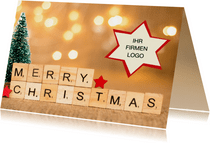 FairTrade-Weihnachtskarte Merry Christmas, geschäftlich