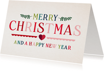 Firmen-Weihnachtskarte nostalgisch 'Merry Christmas' 
