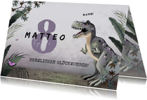 Geburtstagskarte Dschungel-Dino