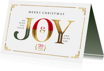 Geschäftliche Weihnachtskarte 'Joy'