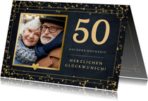 Goldene Hochzeit Glückwunschkarte 50 mit Foto