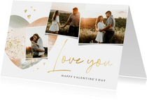 Grußkarte Valentinstag 'Love you' Fotocollage