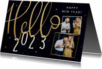 Neujahrskarte Fotocollage 'Hello 2023'