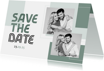 Save-the-Date-Karte Hochzeit Design abstrakt eigene Fotos