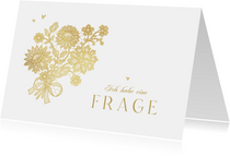 Trauzeugin fragen Karte Spitze in Goldlook