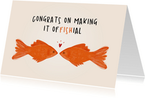 Verlobungs-Glückwunschkarte Fische