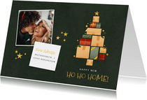 Weihnachts-Umzugskarte Happy New HO HO HOME