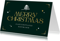 Weihnachtskarte Firma klassisch dunkelgrün