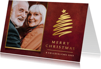 Weihnachtskarte Foto & goldenes Bäumchen