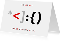 Weihnachtskarte IT Weihnachtsmann als Programmiersprache