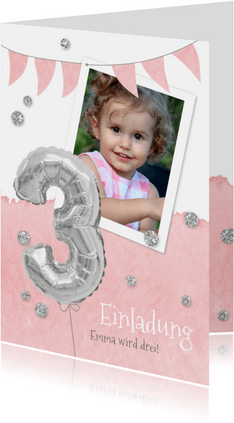 Einladung 3. Geburtstag » pfiffig & niedlich Send a Smile