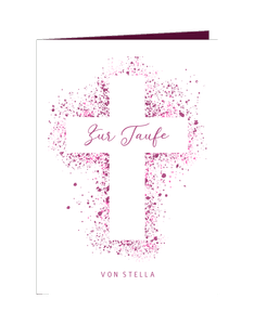 Noel Tatt Taufkarte Mit Geprägtem Design – Glückwunschkarte Zur Taufe Mit Bibel-Motiv, Umweltfreundlich