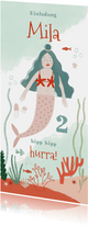 Einladungskarte Meerjungfrauen Geburtstag