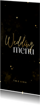 Hochzeits-Menükarte schwarz-gold