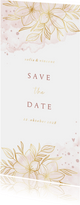 Karte 'Save the Date' Goldblumen auf Aquarell
