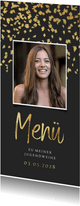 Menükarte Jugendweihe Goldkonfetti Foto