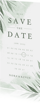 Save-the-Date-Karte Hochzeit zierliche Blätter
