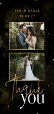 Danksagung Hochzeit Fotos schwarz-gold