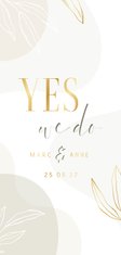 Einladungskarte Hochzeit elegant & abstrakt