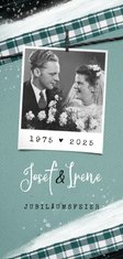 Jubiläumskarte Hochzeitstag vintage mit Foto