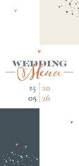 Menükarte Hochzeit 'Wedding Menu' grafisch