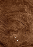 Einladungskarte Traufe Herzfoto & Goldschrift auf Holz Rückseite