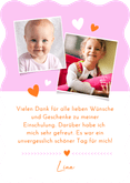 Foto-Dankeskarte Einschulung Colourblocking Wellenform  Rückseite
