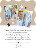 Foto-Dankeskarte Einschulung Wellenform & Kraftlook  Rückseite