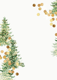 Foto-Weihnachtskarte Goldschrift & Tannengrün Rückseite