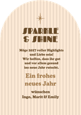 Grußkarte Neujahr Foto 'Sparkle & Shine' Rückseite